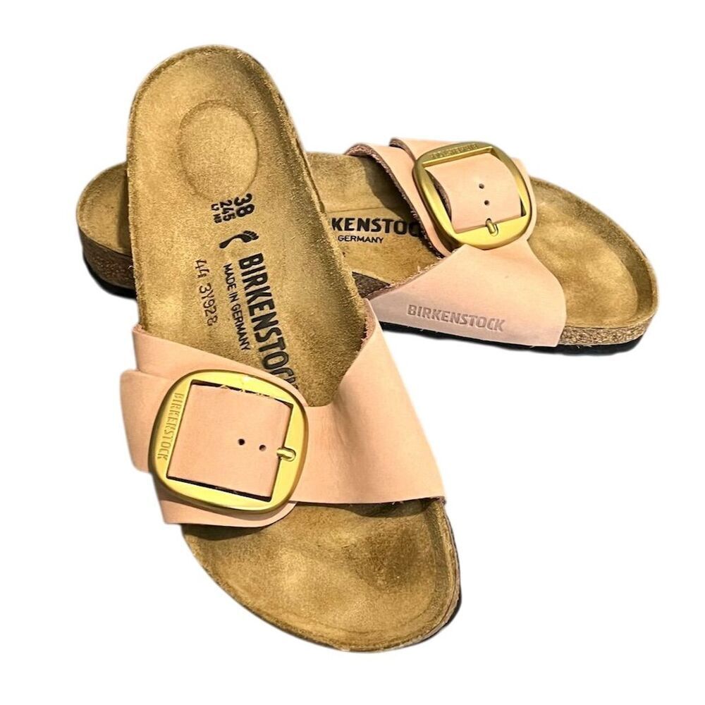 Birkenstock Madrid Big Buckle Women's Sandals Soft Pink 7 Leather Summer Spring - Picture 4 of 12